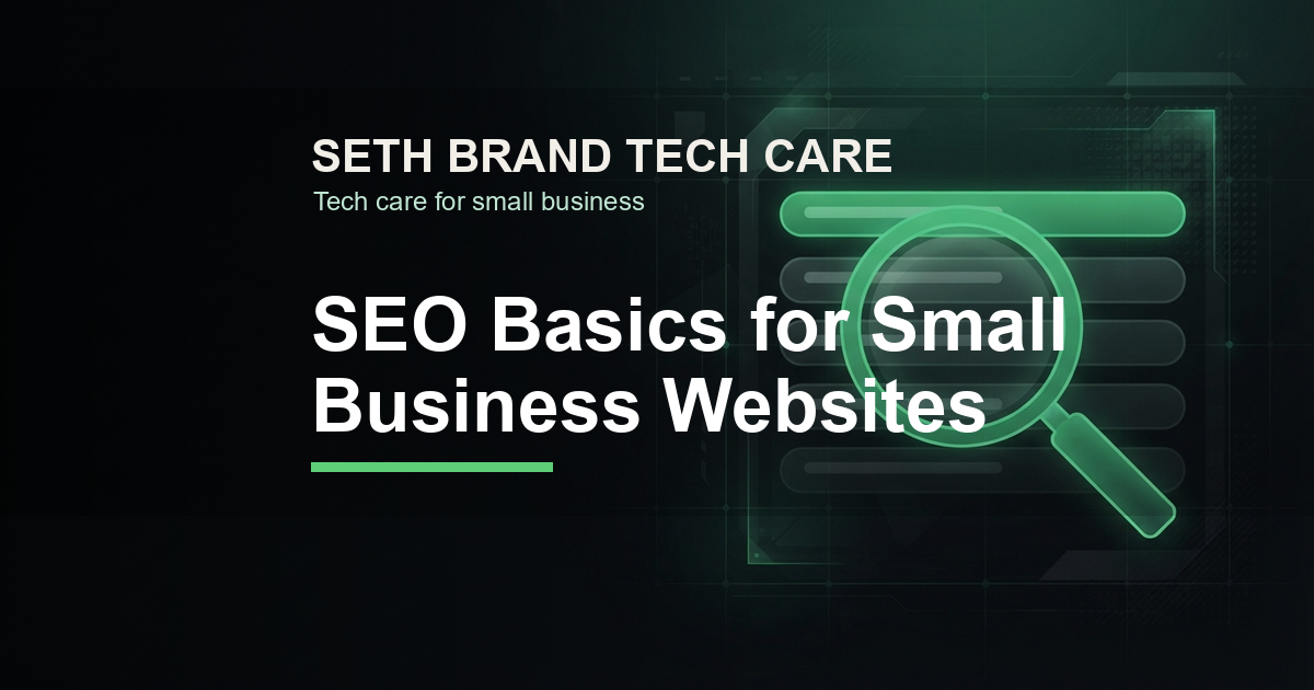 Preview image for SEO Basics for Small Business Websites in 2026