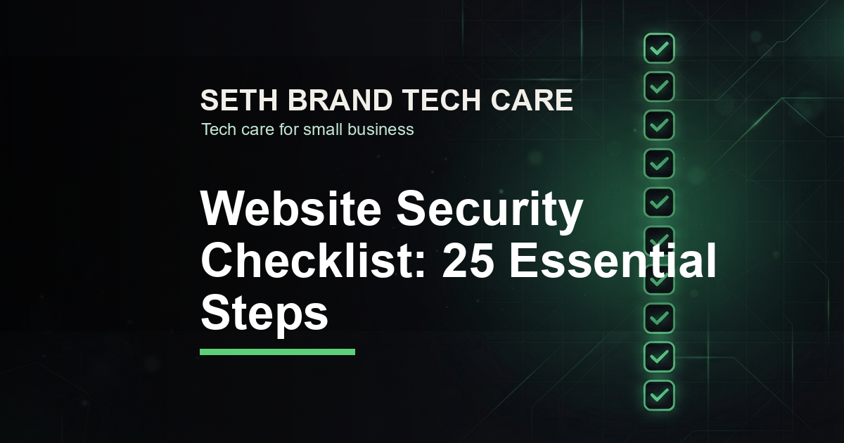 Preview image for Website Security Checklist: Protect Your Business Online
