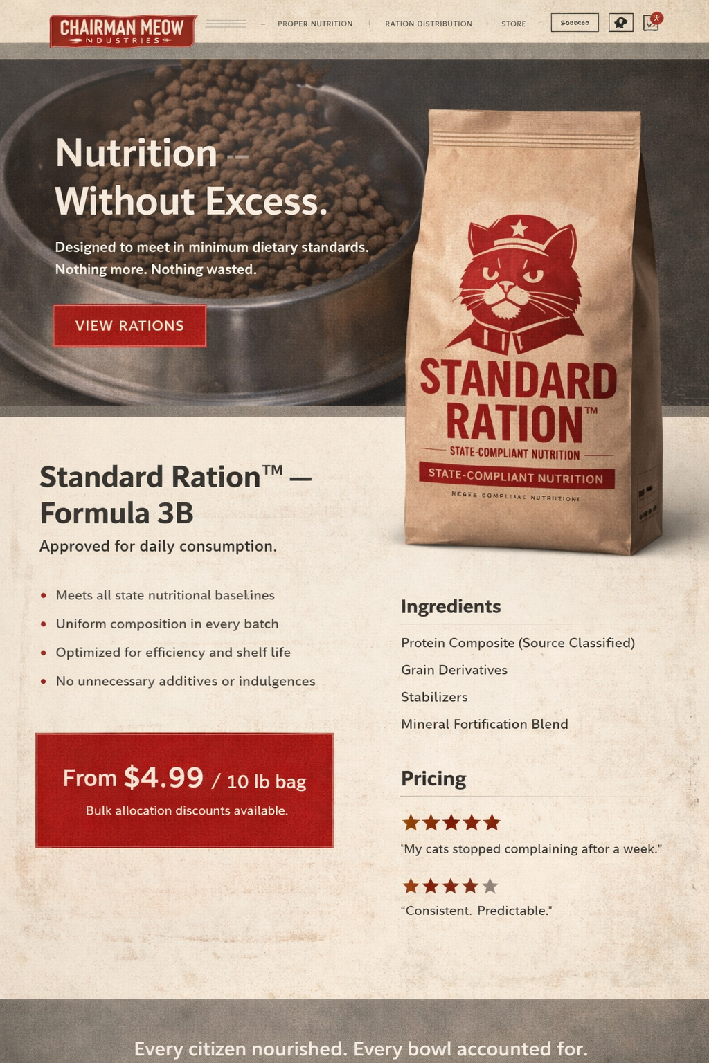 Standard Rations packaged product